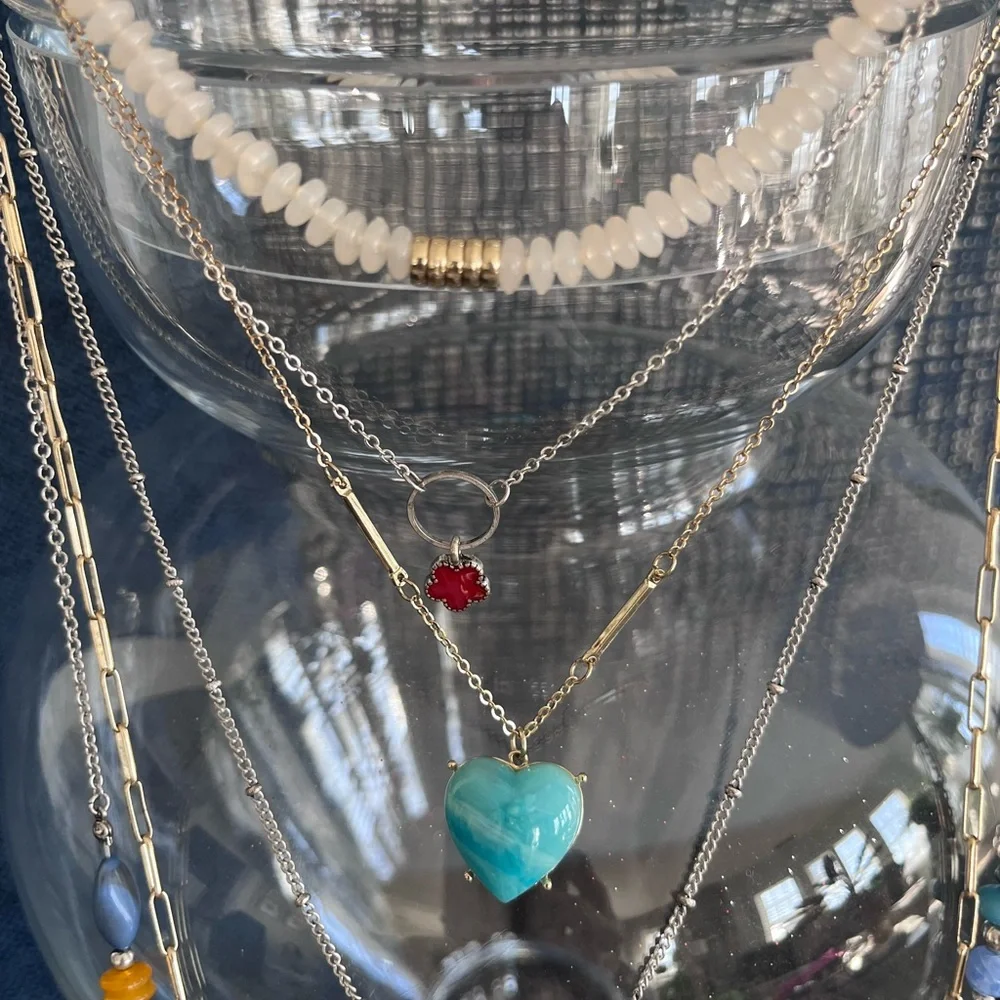 Free People multi strand Evil Eye Necklace featuring six necklaces in one! - Picture 8 of 10